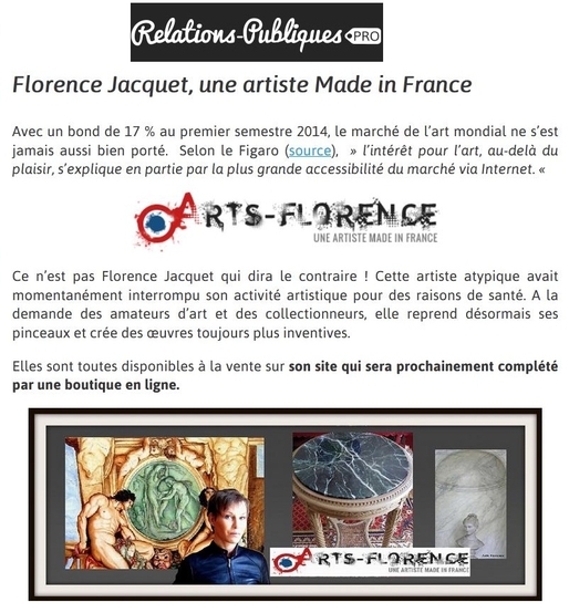 Artsflorence - relations publiques pro - florence jacquet - made in france